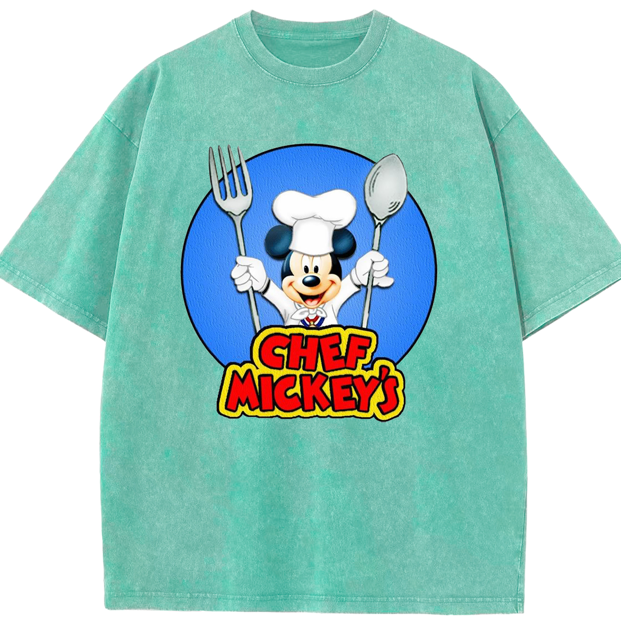 （画像用） ミッキーマウス Mickey Mouse 綿100% ヴィンテージ風 半袖Tシャツ（フロントプリント）